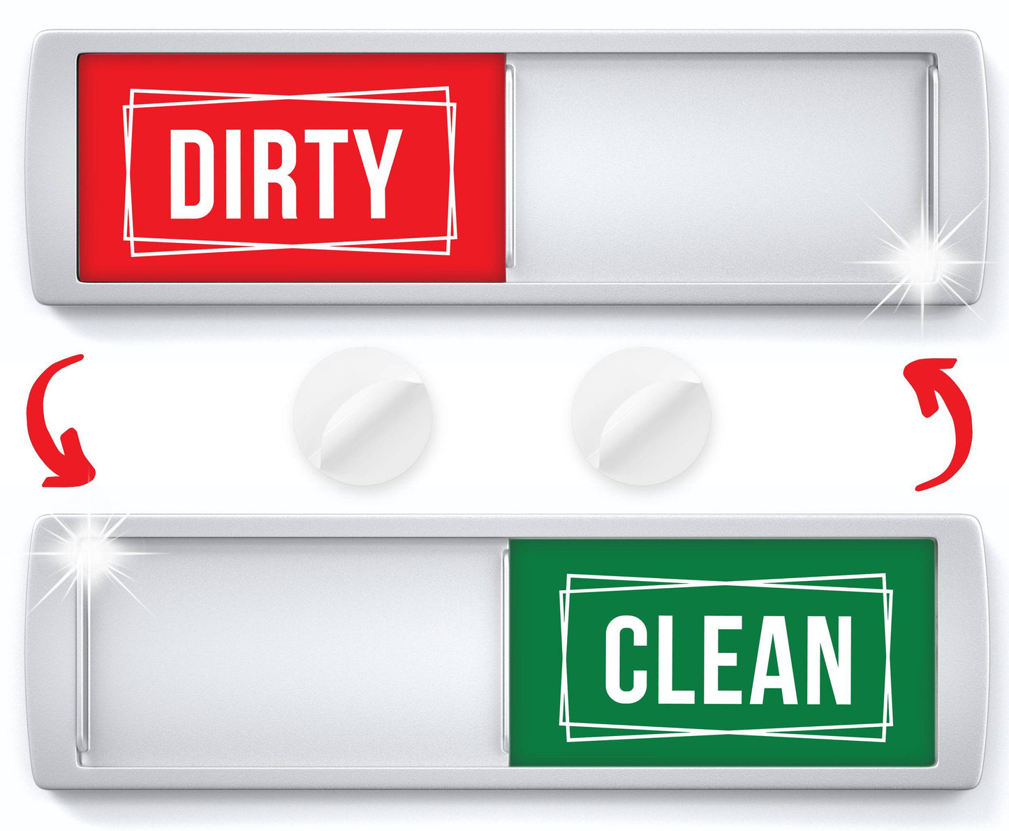 Clean Dirty Dishwasher Magnet (Red / Green)