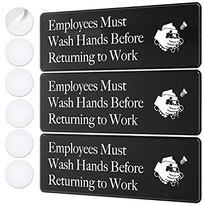 Professional and Durable ‘Employees Must Wash Hands’ Signs