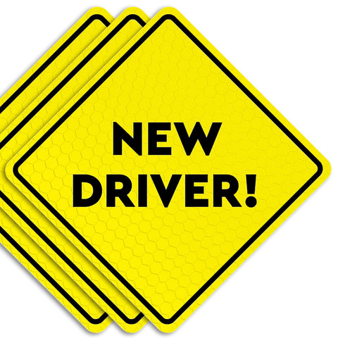 New Driver Car Magnet Sticker Signs 3-Pack - ASSURED SIGNS