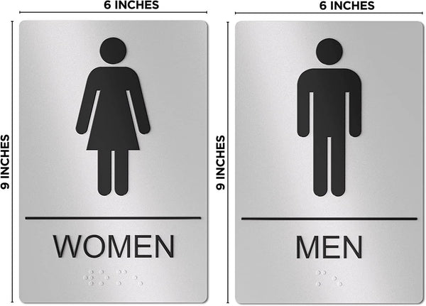Restroom Signs For Business - For Men and Women - 9