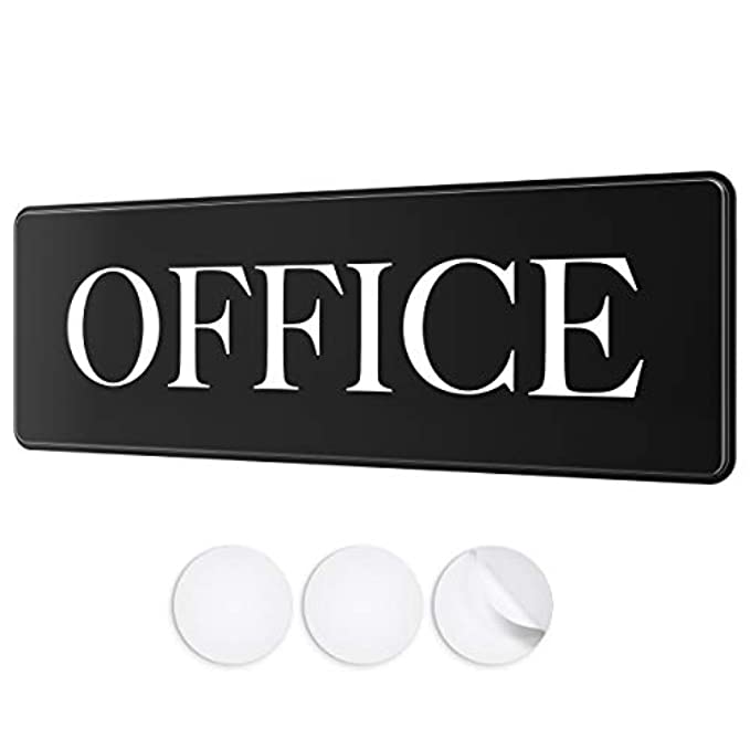 Professional office sign for doors with bold lettering, ideal for clear identification in workspaces and homes. Durable, easy-to-install, and modern signage for office doors and walls.