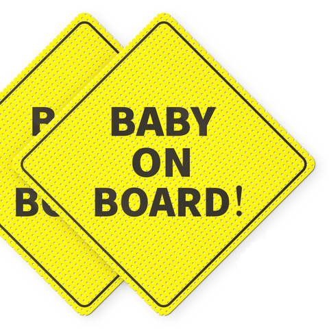 Baby On Board Sign Stock Illustration - Download Image Now - Baby On Board,  Sign, Driving - iStock