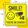 smile you're on camera sign 7 inch by 7 inch