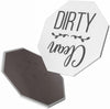 Clean Dirty Dishwasher Magnet Octagon Rubber Made (Grey)