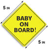 Baby on board sticker 5 inches by 5 inches