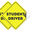 Student Driver Sticker Sign for Car - 2 Pack