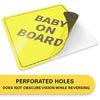 Baby on board signs with perforated holes