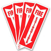 Fire Extinguisher Sticker 4 Pack