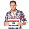 Model Holding Private Property Sign