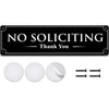 No Soliciting Sign with adhesives and screws