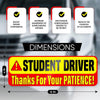 Student Driver Car Magnet Sticker Signs - ASSURED SIGNS
