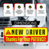 New Driver Car Magnet Sticker Signs