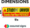 Student Driver Car Magnet Sticker Signs