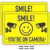 Aluminum metal smile you're on camera signs