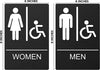 Restroom Signs For Business - For Men, Women & Handicap - 9" by 6" - ASSURED SIGNS