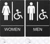 Restroom Signs For Business - For Men, Women & Handicap - 9" by 6" - ASSURED SIGNS