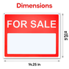 For Sale Sign 11.25 inch by 14.25 inch