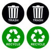 recycle trash stickers 2 pack